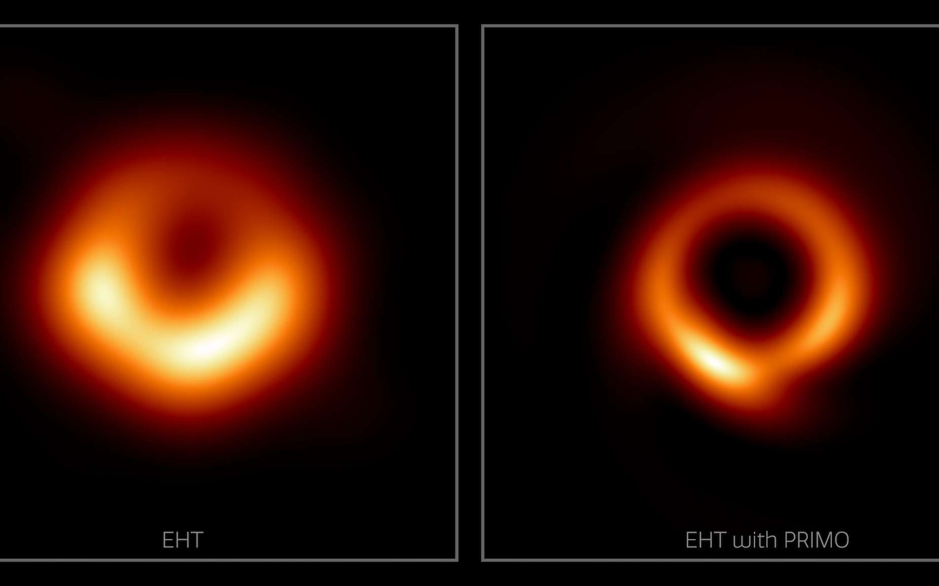 Voici la première image d'un trou noir géant affinée par une intelligence artificielle