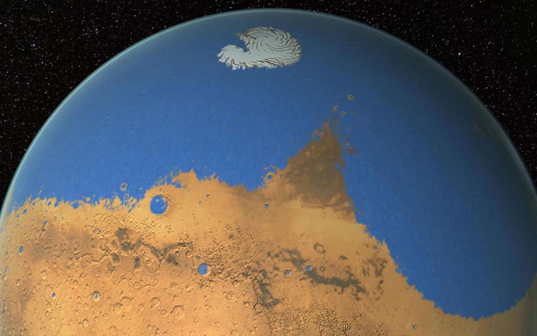 How did Mars turn from a wet planet to a frozen desert?