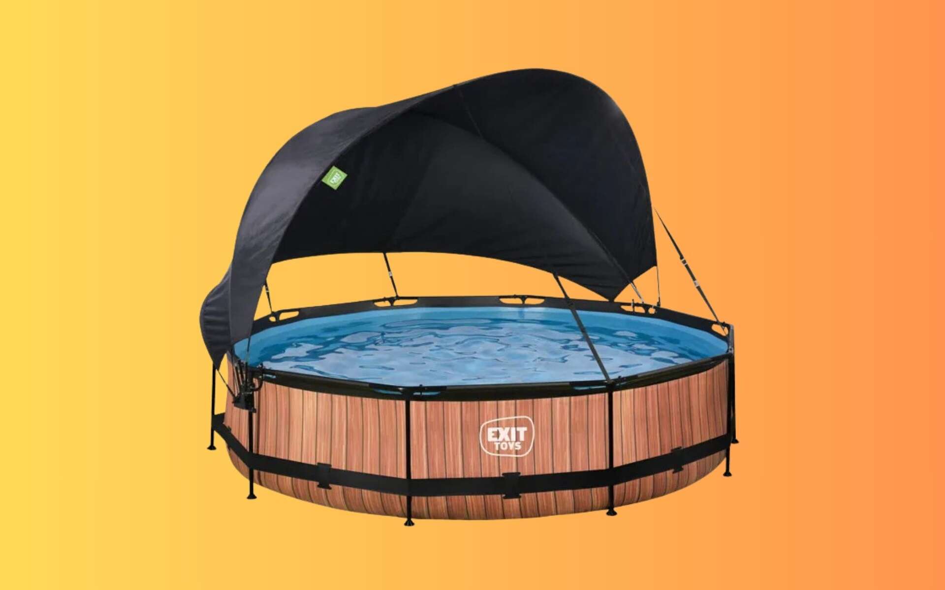 En promo, cette piscine EXIT Wood ronde et tubulaire cartonne chez Cdiscount