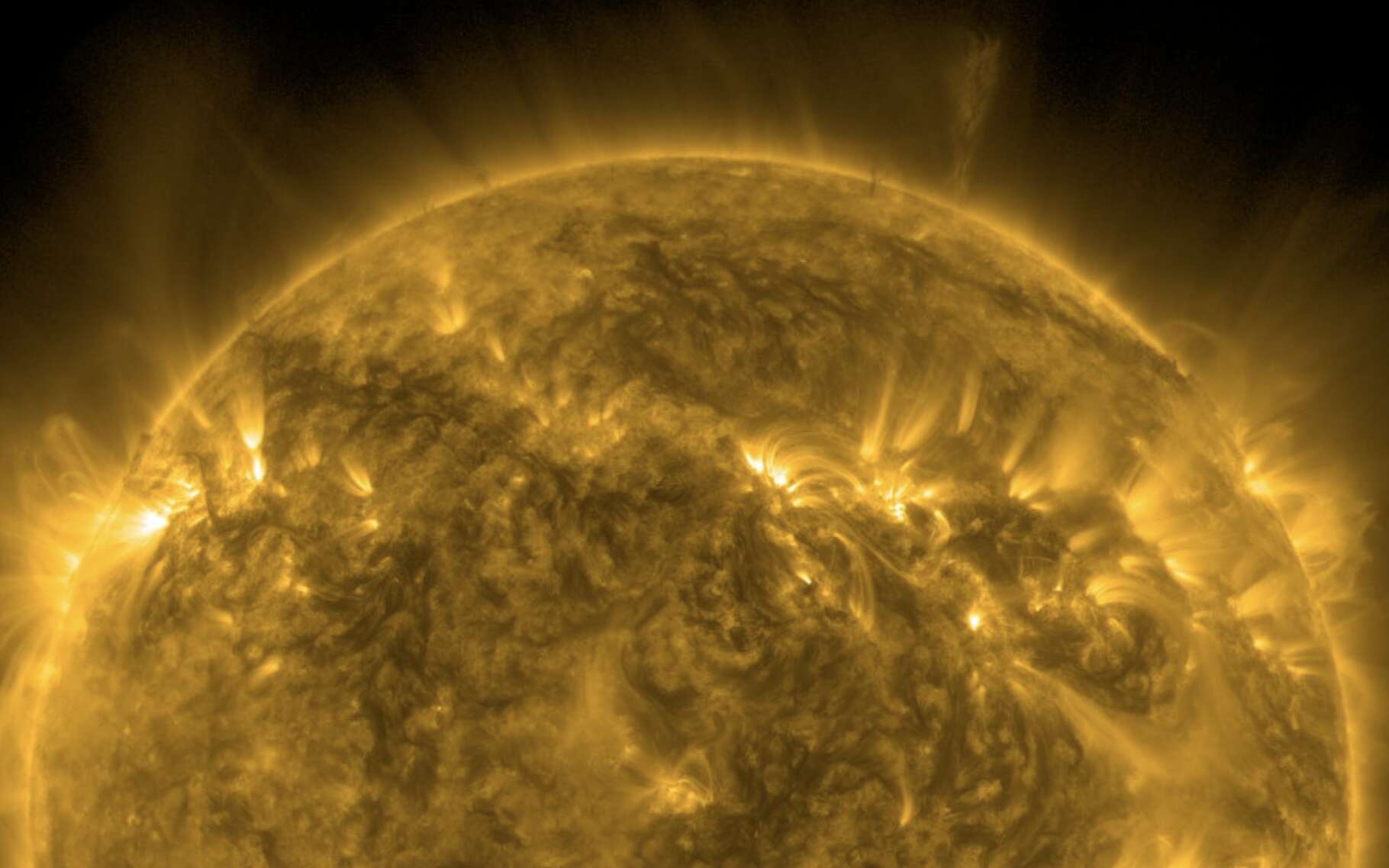 Une tornade de plasma mesurant 10 fois la taille de la Terre filmée à la surface du Soleil