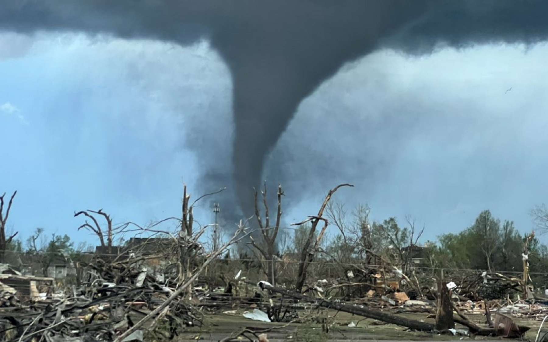 La ville d'Andover, au Kansas, a de nouveau été frappée par une tornade majeure fin avril. © Westin Wood