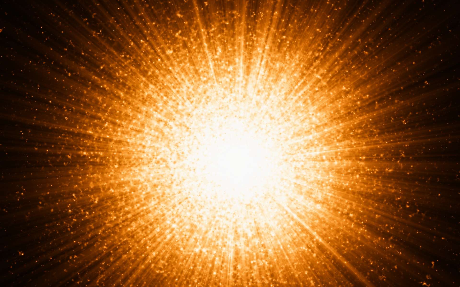 L’énigme du lithium cosmologique serait-elle enfin résolue grâce à une nouvelle particule ? Ici, une vue d'artiste du Big Bang. En réalité, il ne s'agissait pas d'une explosion dans un espace-temps préexistant. Toujours est-il qu'entre une seconde et trois minutes après le début de son expansion, l'espace-temps est bien le lieu de réactions comme celles que l'on peut trouver dans l'explosion d'une bombe thermonucléaire. © Igor Zh, Shutterstock