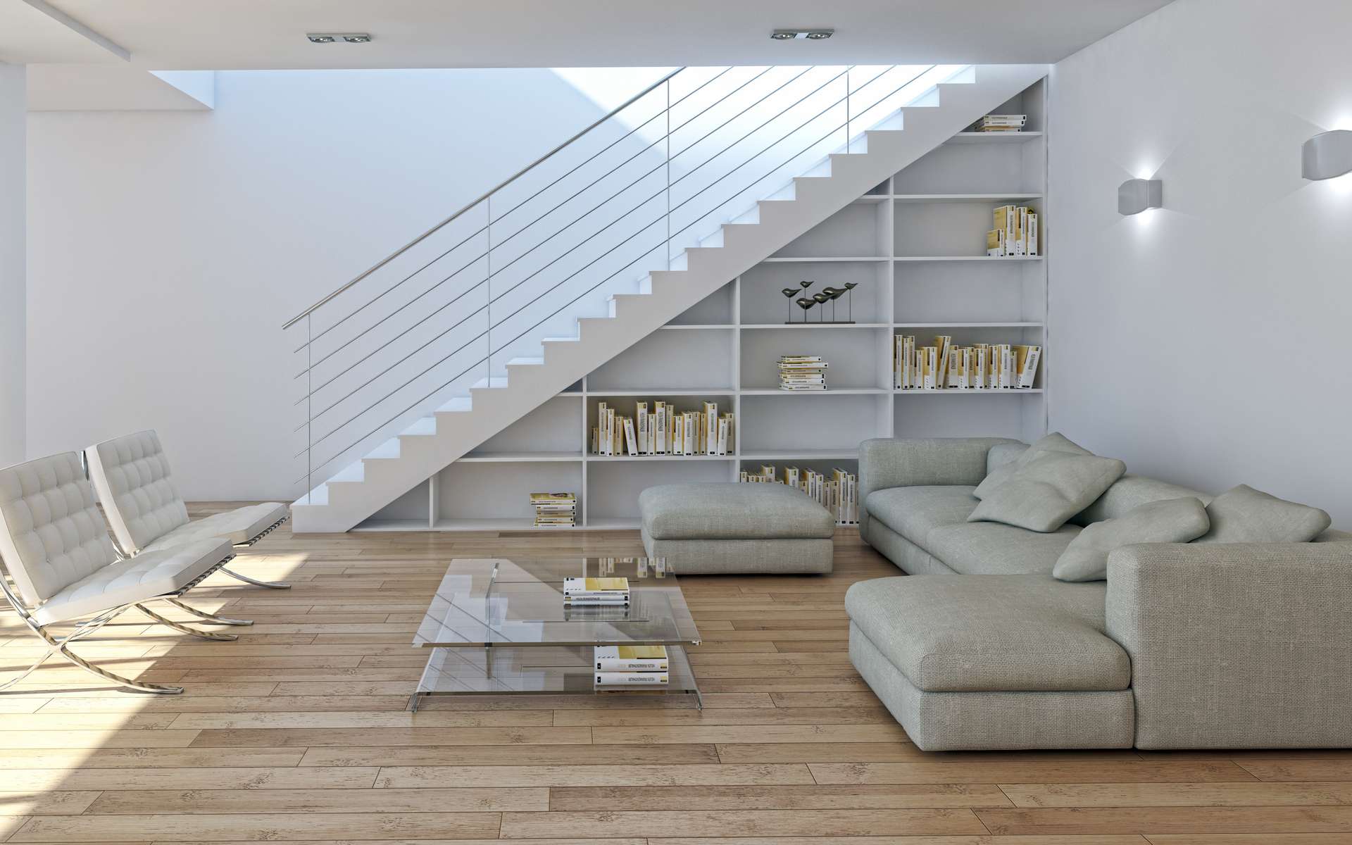 Le dessous d'escalier peut faire partie intégrante d'une pièce © 3DarcaStudio / Adobe Stock