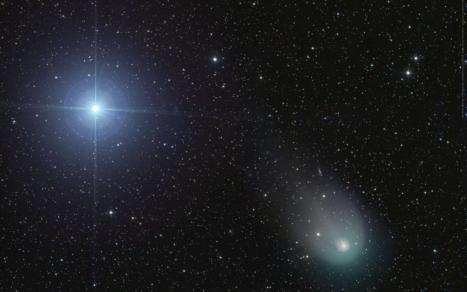 Des images à couper le souffle de l'étonnante comète Pons-Brooks avec Véga !
