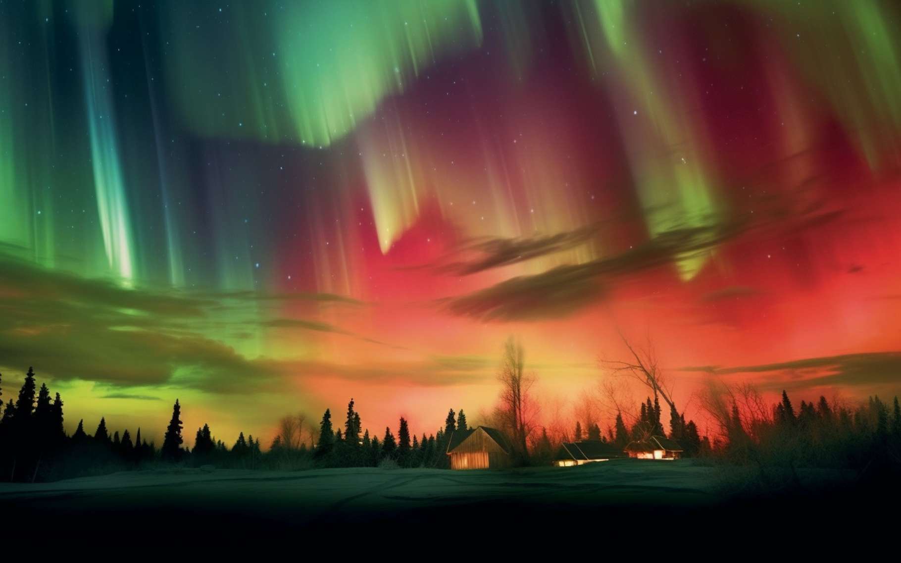 Des aurores boréales orange qui ne sont pas censées exister observées dans le ciel du Canada