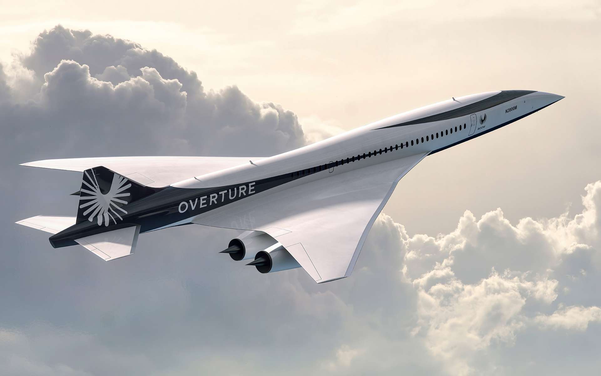 La nouvelle version de l’avion supersonique Overture avec quatre moteurs. © Boom Supersonic