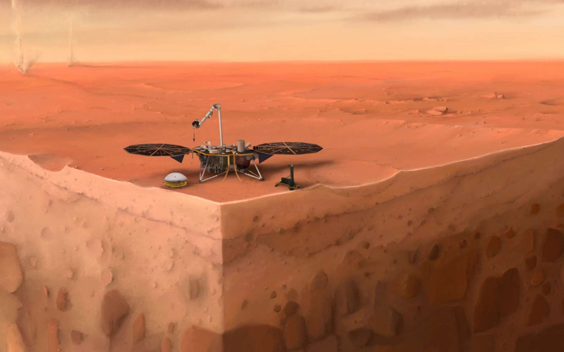 La taupe d'InSight s'est enfin enfoncée dans le sol de Mars
