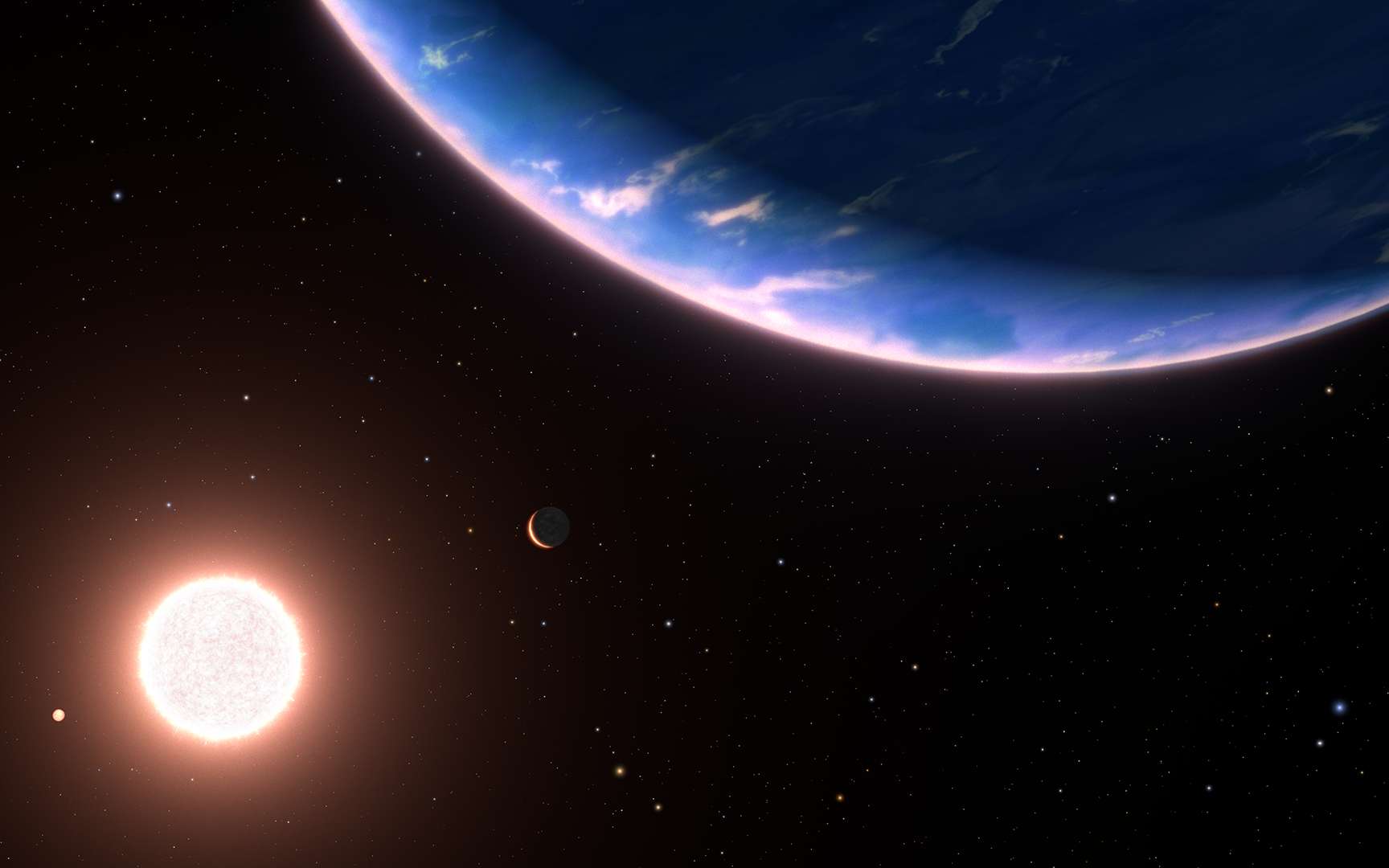 Hubble a détecté de la vapeur d'eau dans l'atmosphère d'une planète un peu plus grande que la Terre !