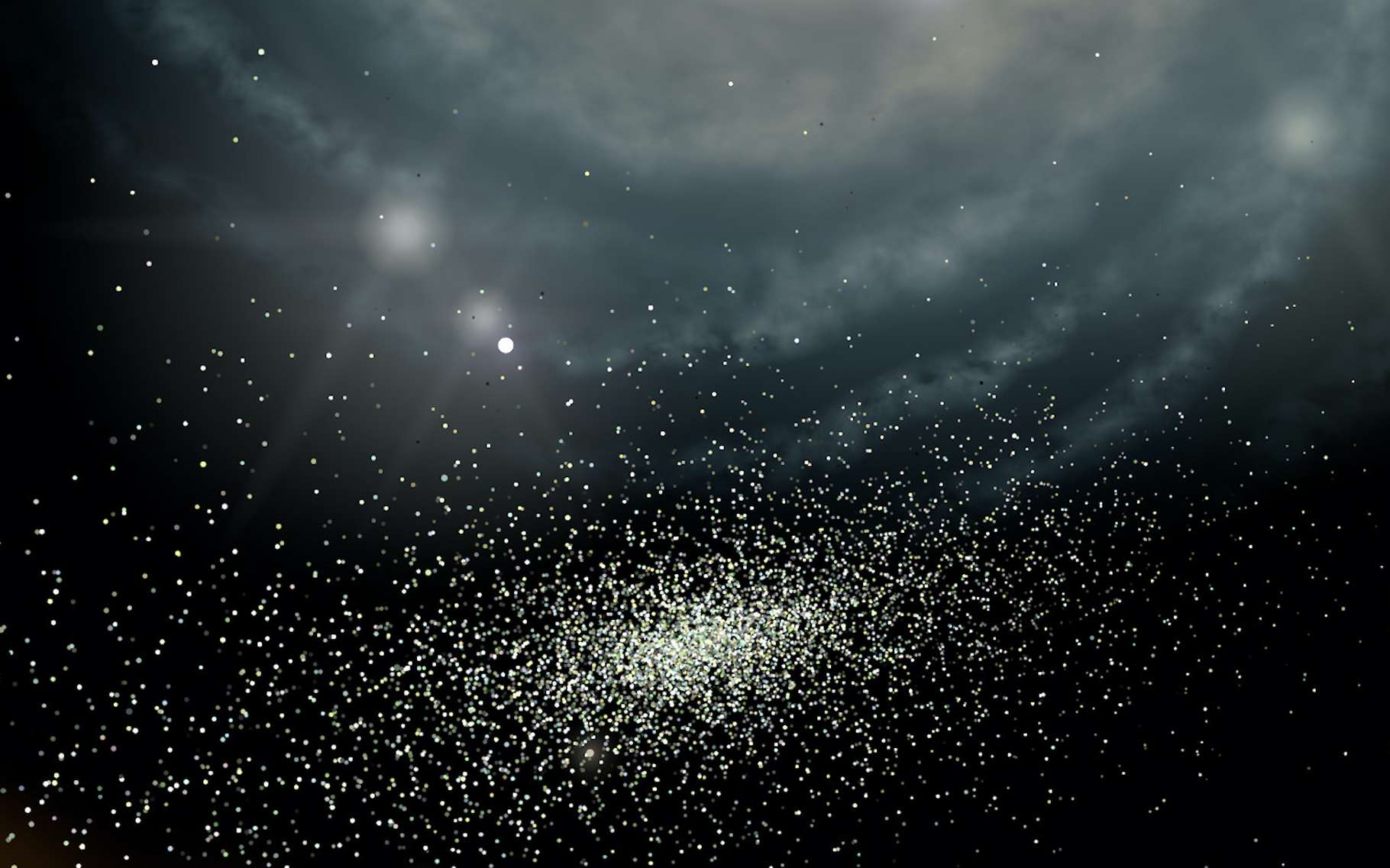 Une vue d’artiste du courant stellaire du Phénix étudié par les chercheurs de la Carnegie Institution (États-Unis). © Geraint F. Lewis, S5 Collaboration