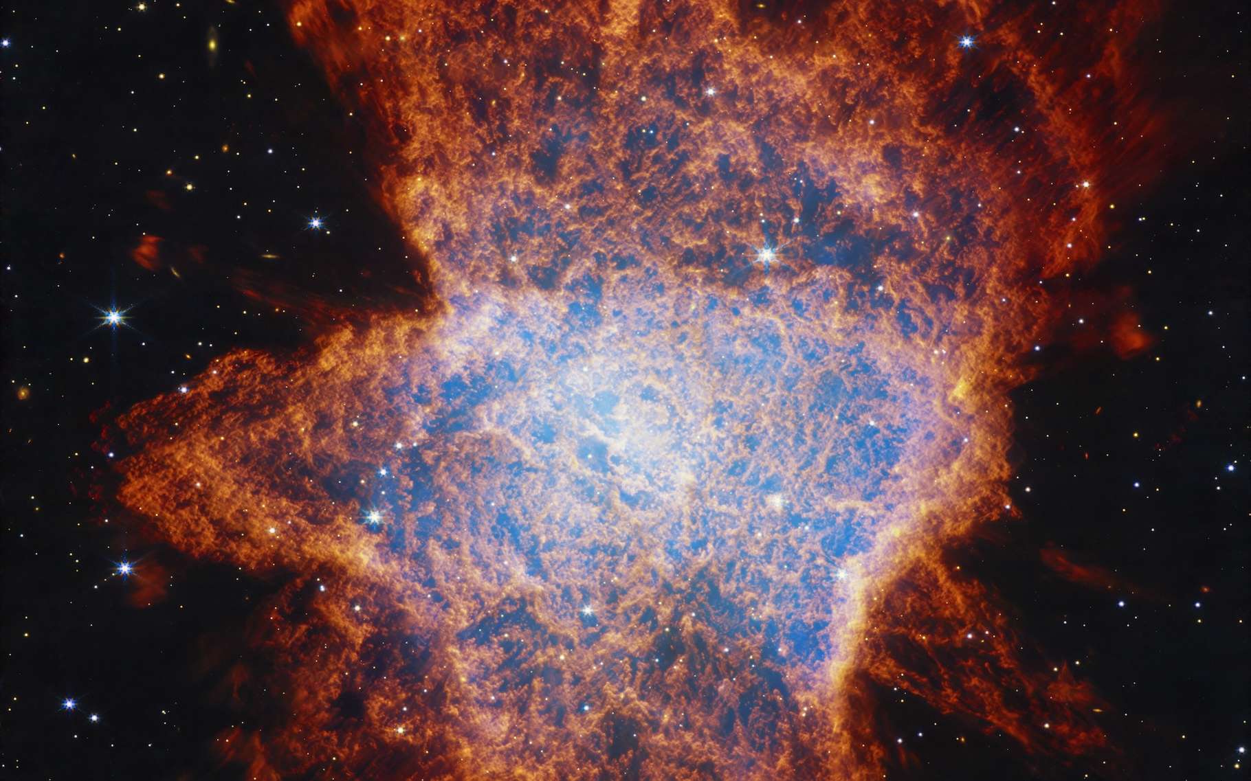 Une tache de peinture dans le cosmos ? Le télescope James-Webb révèle la beauté flamboyante d'une étoile et son double caché