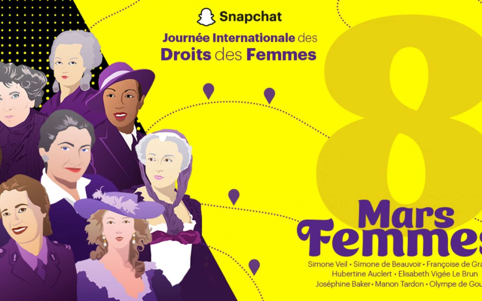 Snapchat ajoute dans l'espace public des statues de femmes emblématiques et inspirantes
