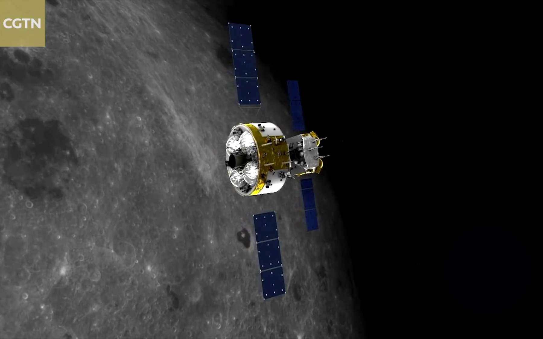 Chang'e 5 : amarrage et transfert réussis en orbite lunaire