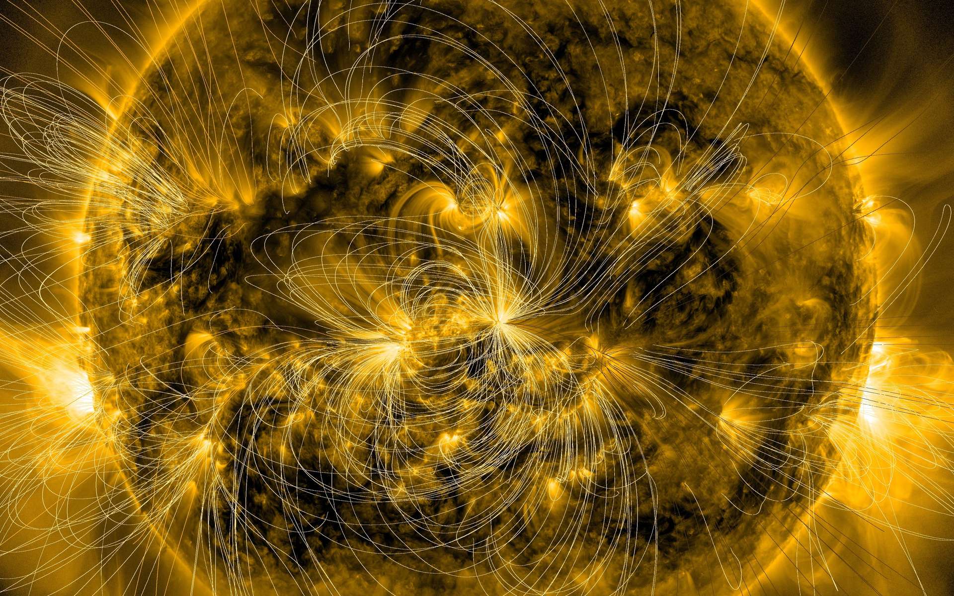 Le cycle du Soleil est enfin compris. Ici, image composite du Soleil capturée par le satellite SDO le 7 janvier 2014. © Nasa, SDO, LMSAL