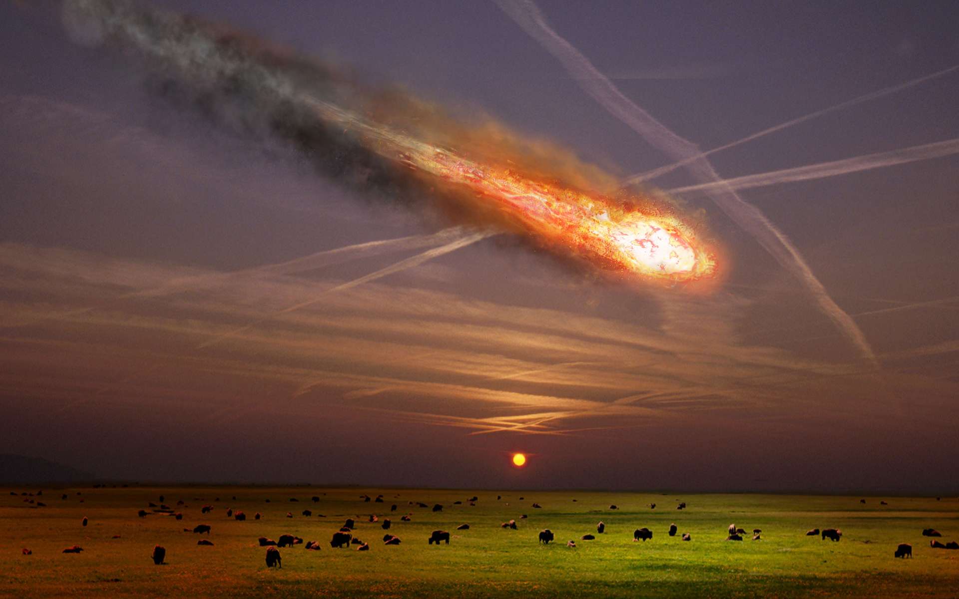 L’événement de Toungouska a vraisemblablement été provoqué par un astéroïde de passage. © PRUSSIA ART