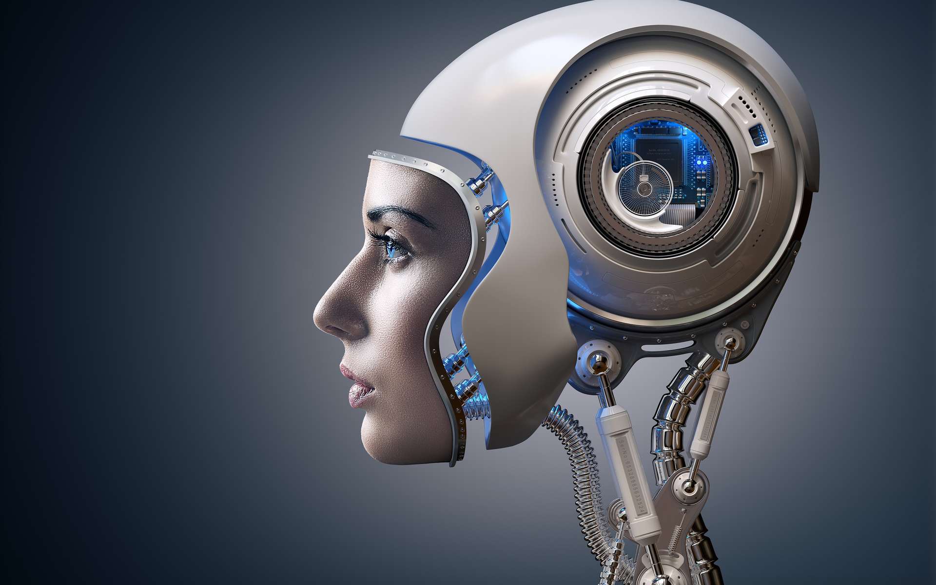 Un cyborg est un être humain ayant reçu des greffes d’éléments mécaniques ou électroniques. © JohanSwanepoel, Adobe Stock