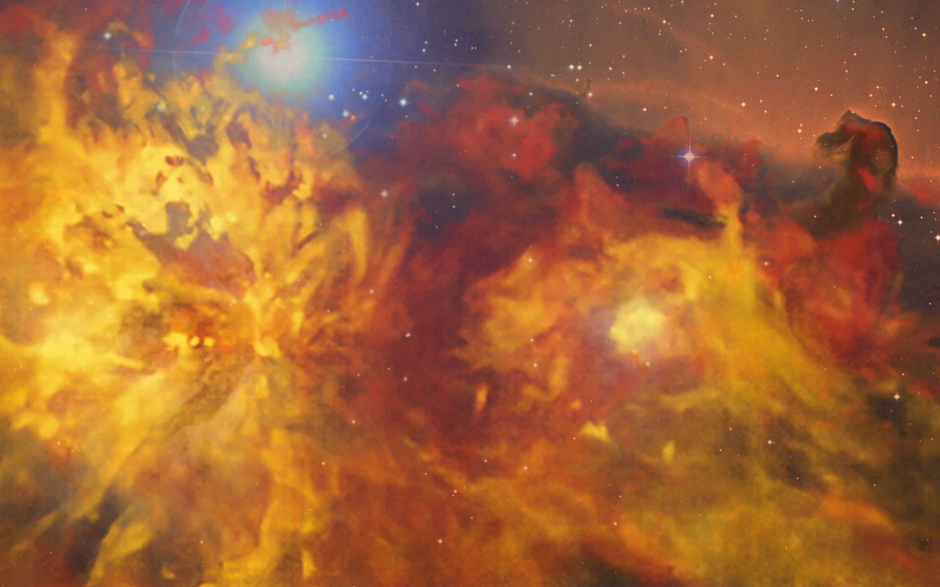 Las nebulosas Flame y Horsehead estudiadas por ESO