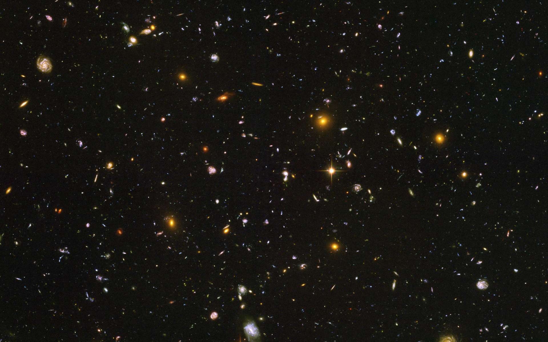 Le célèbre champ profond d'Hubble. © Nasa, ESA, S. Beckwith (STScI), HUDF Team