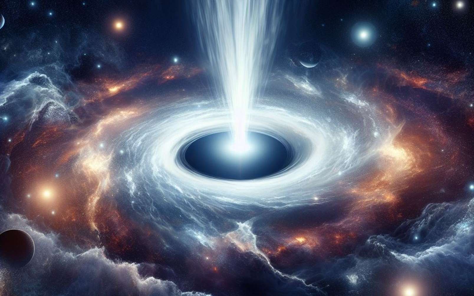 Alma révèle les secrets d'une fontaine cosmique associée à un trou noir géant