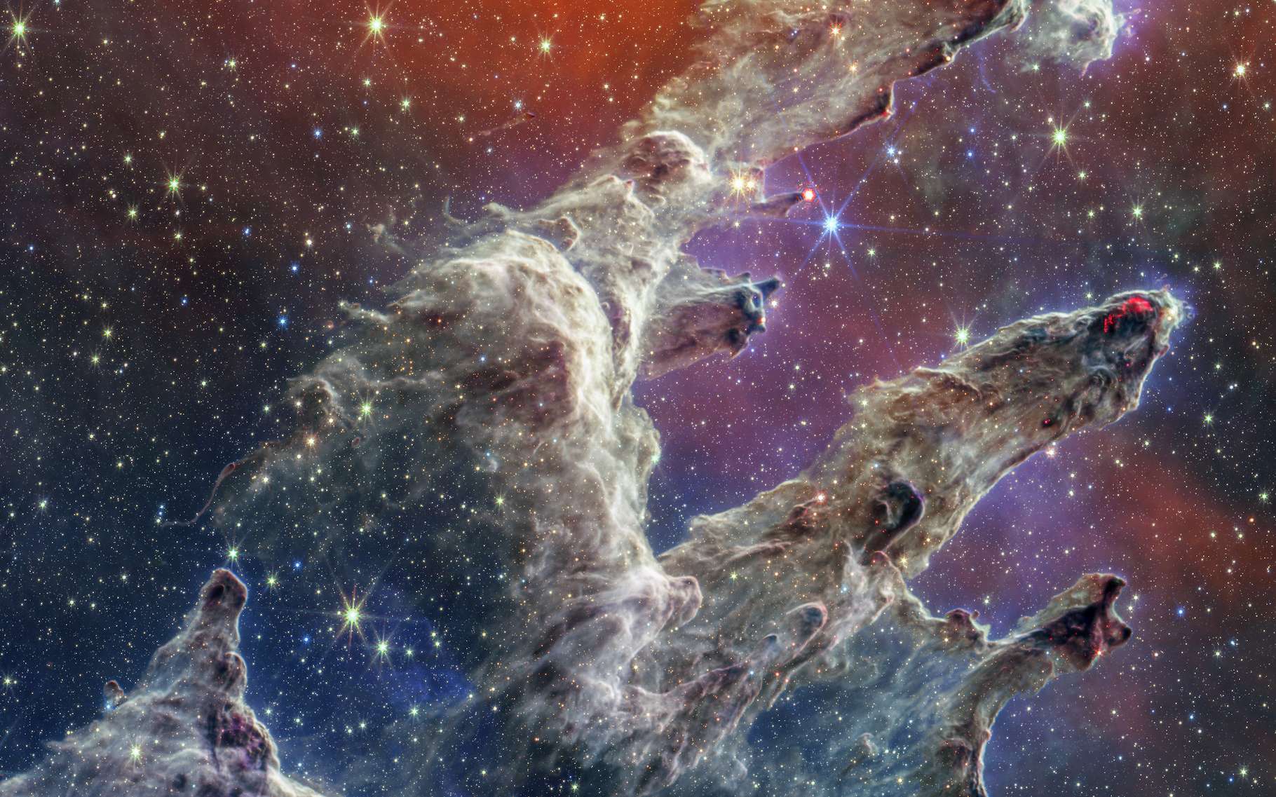 Le télescope James-Webb nous offre une magnifique image composite des « piliers de la création »