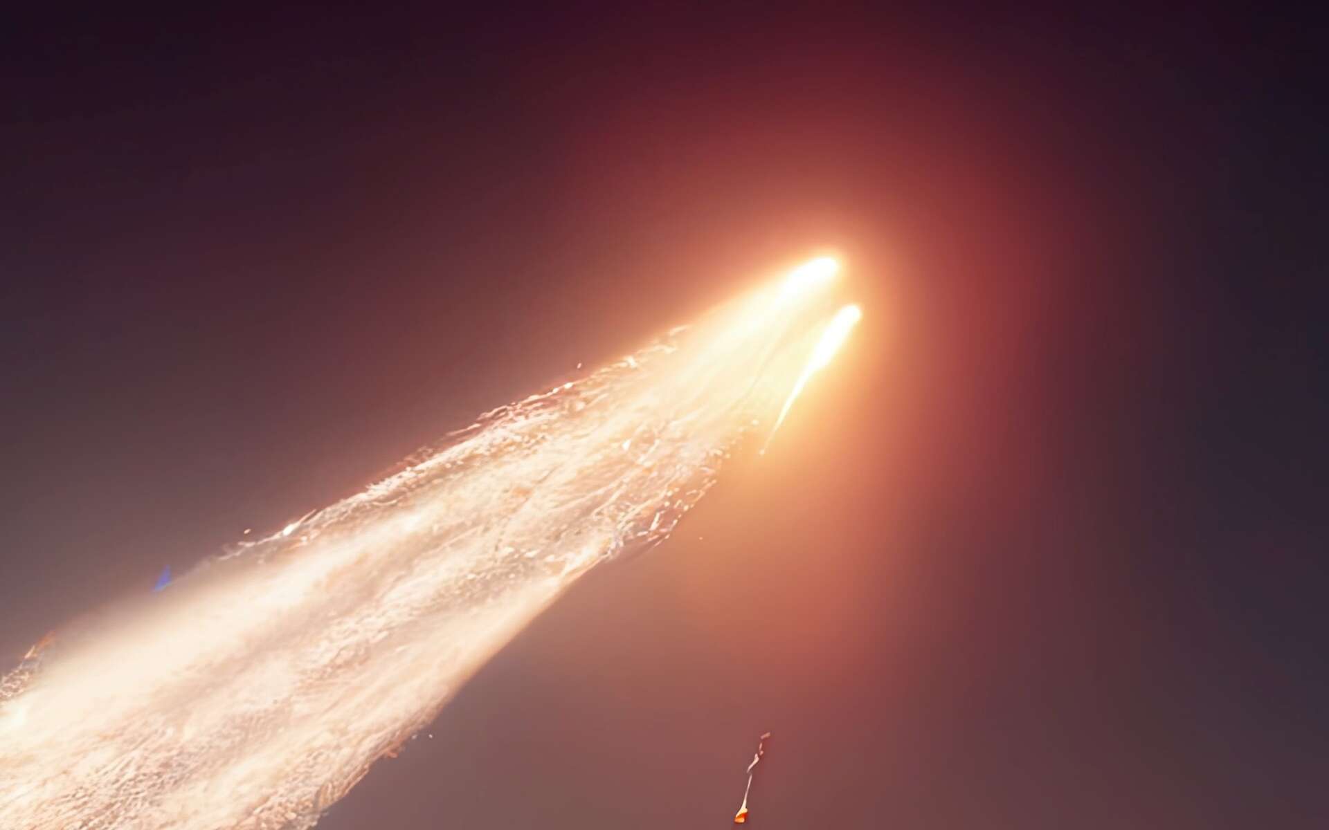 La Faucon millenium photographié dans l'espace ? Non, une comète géante qui a explosé !