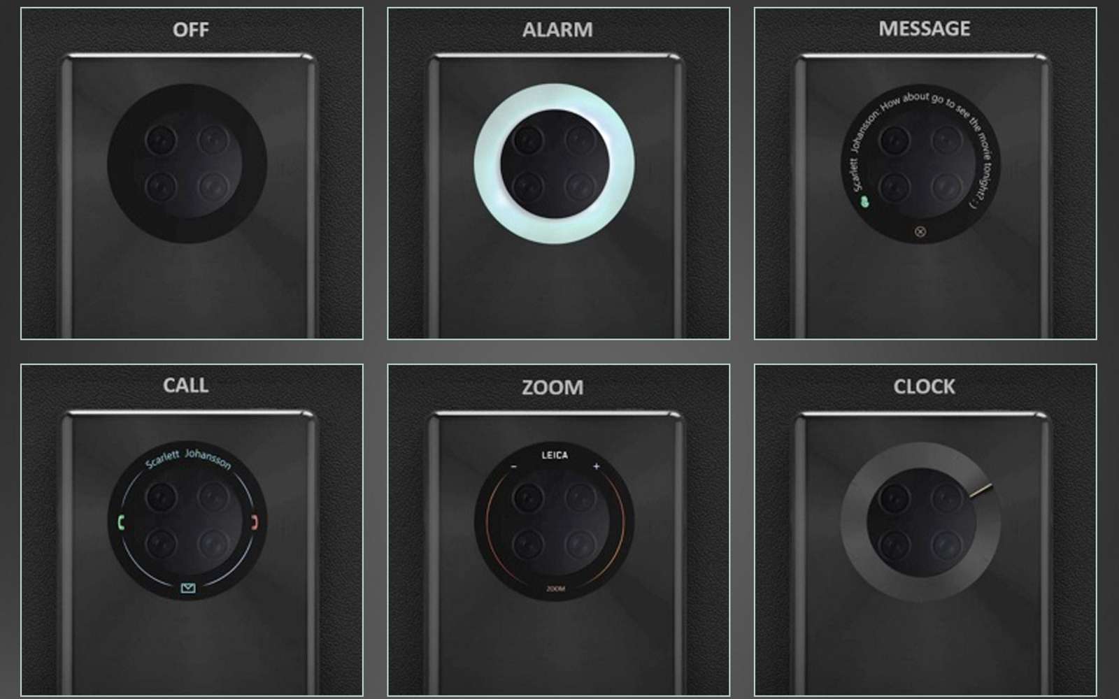 Huawei : un écran tactile autour de l'appareil photo de ses prochains smartphones ?