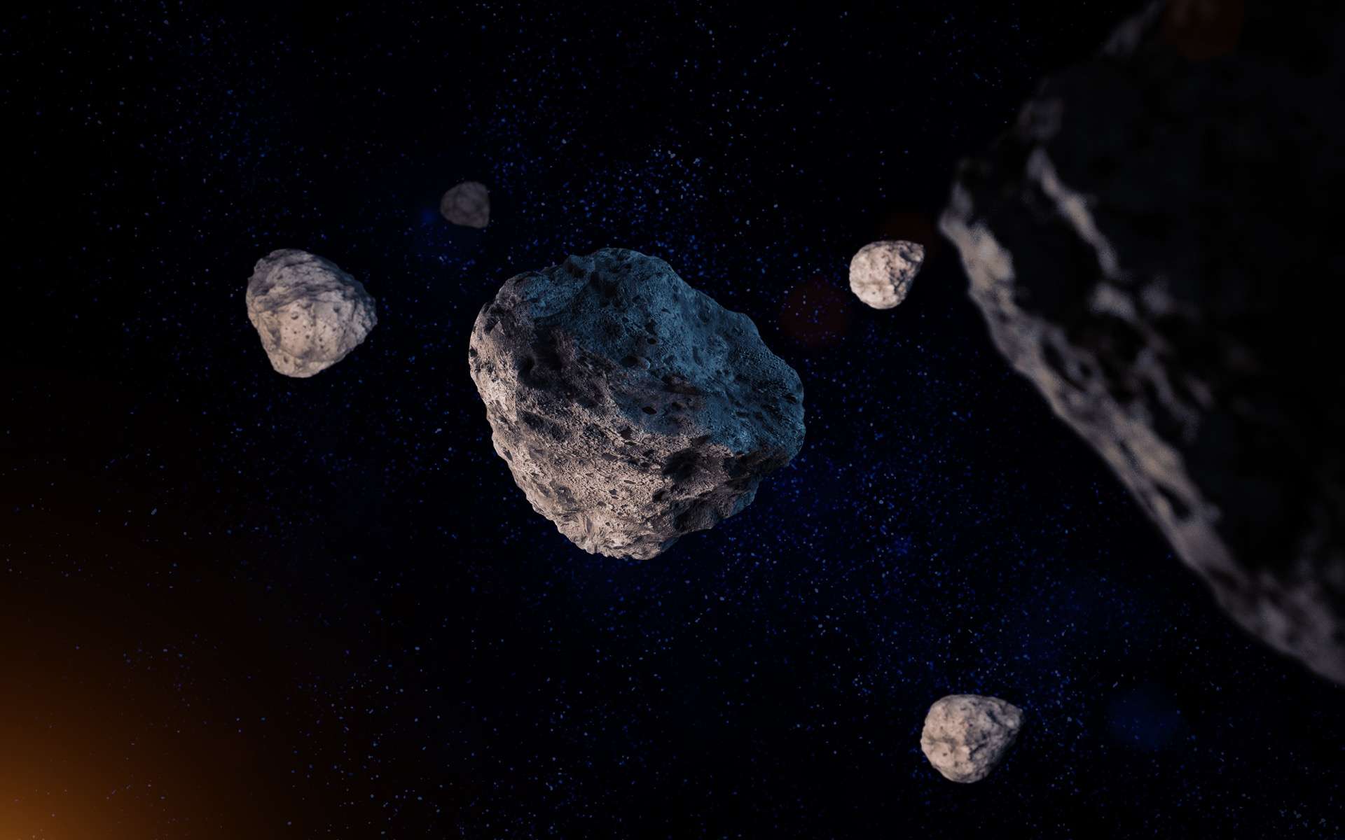 La ceinture principale d'astéroïdes regorge d'astéroïdes inhabituels dont le plus intrigant est Elektra : une troisième lune vient d'être découverte en orbite autour. © trahko, Adobe Stock