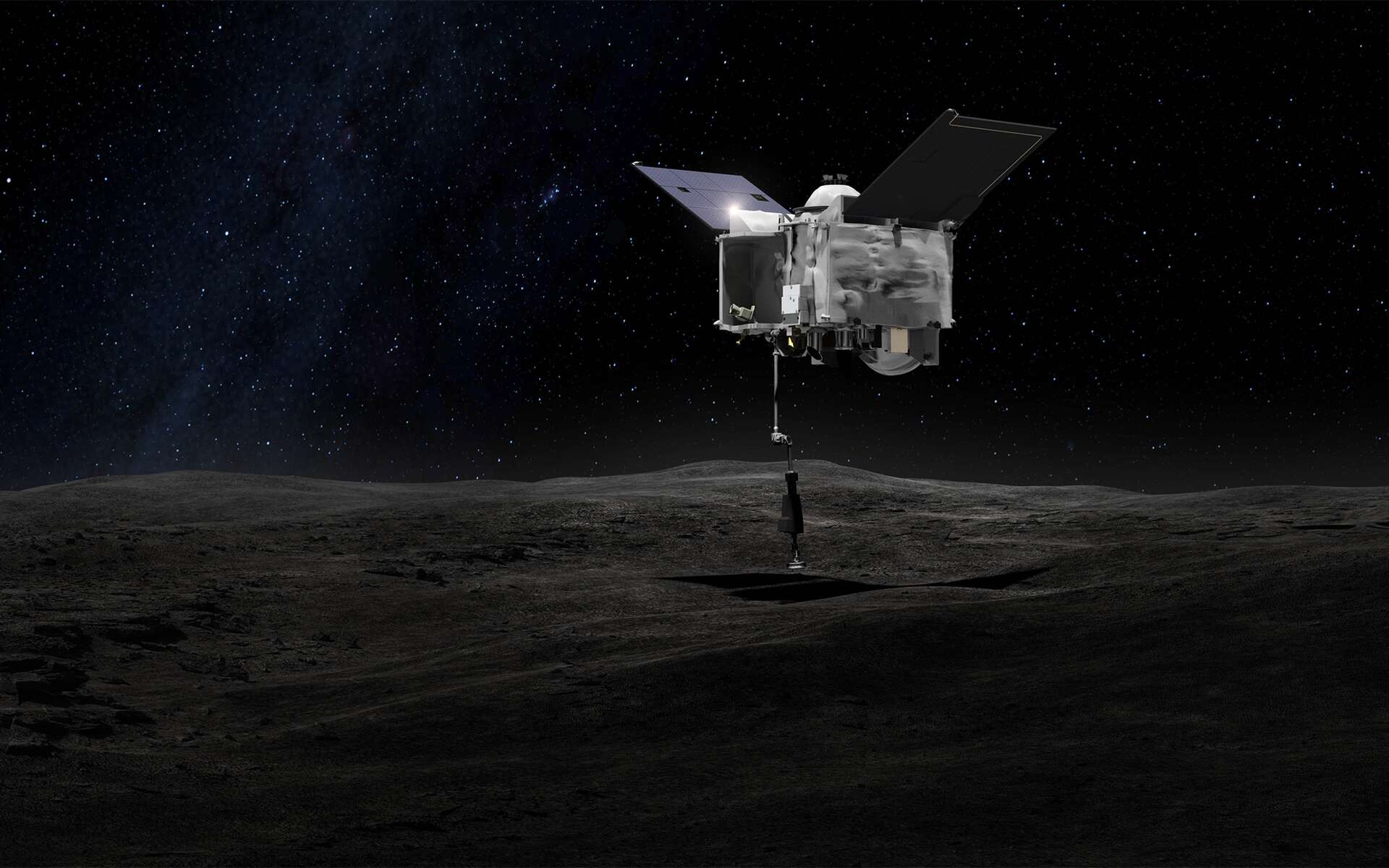 Regardez la sonde Osiris-Rex s'approcher au plus près de la surface l'astéroïde Bennu