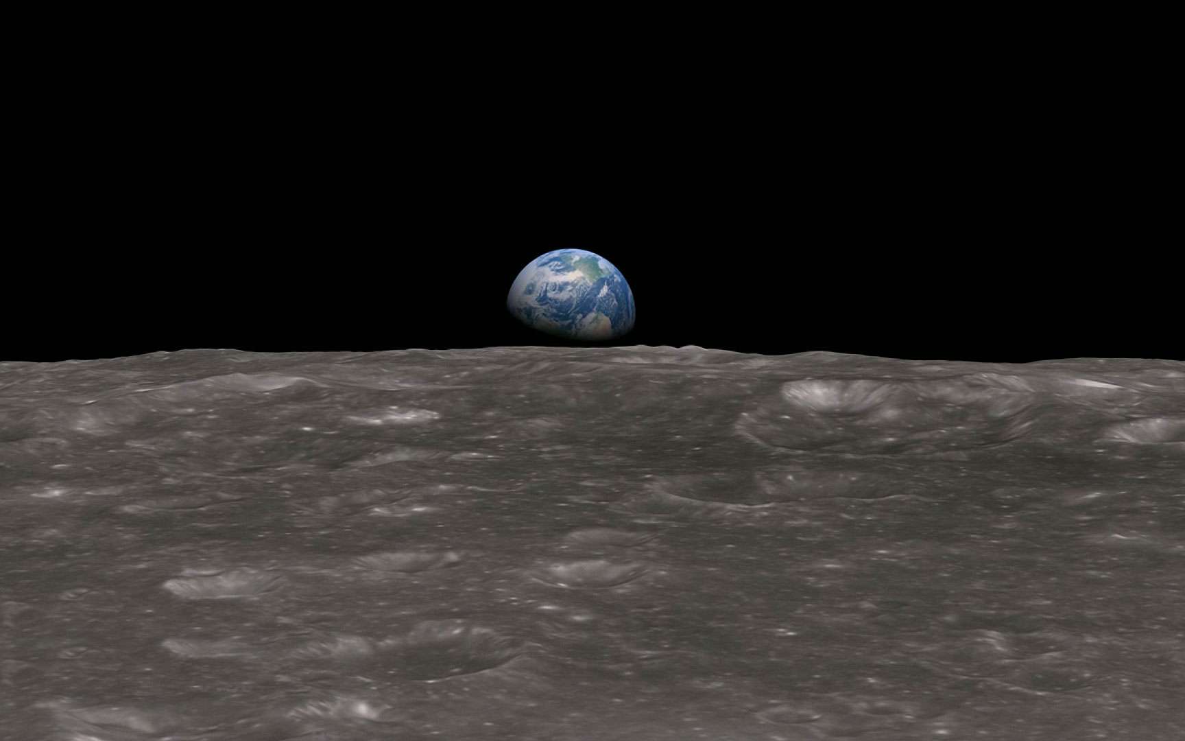 Photo Nasa Apollo 11 Lever De Terre Vu De La Lune Overig Verzamelingen