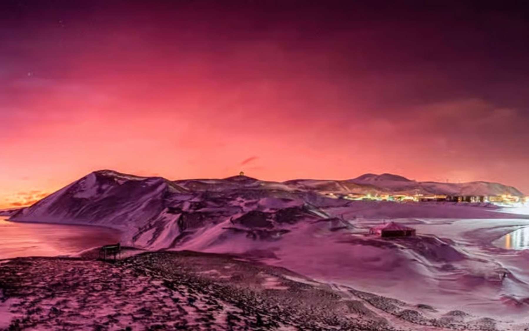 Le jour où la nuit est devenue rose en Antarctique !