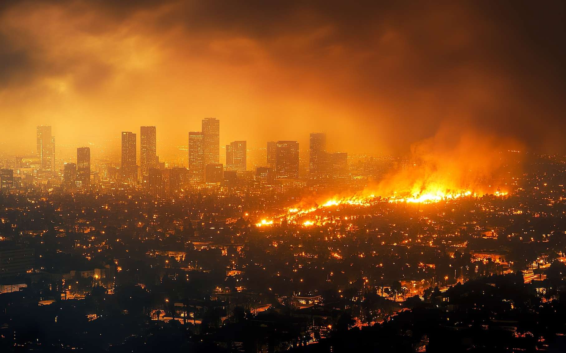 C'est « sans précédent à Los Angeles » : la ville encerclée par des feux apocalyptiques