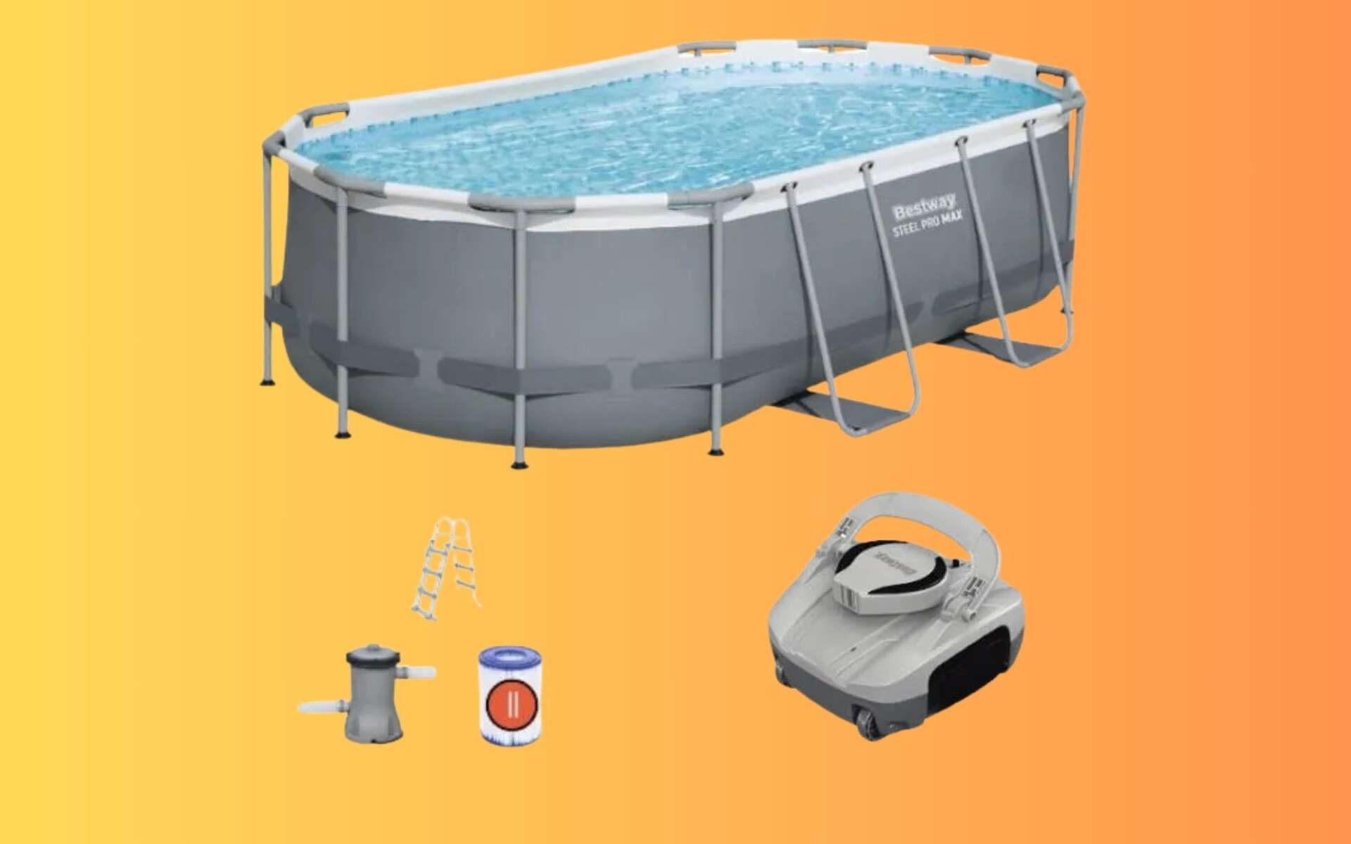Livrée avec un robot, cette piscine hors sol Bestway en promo à tout pour vous plaire !