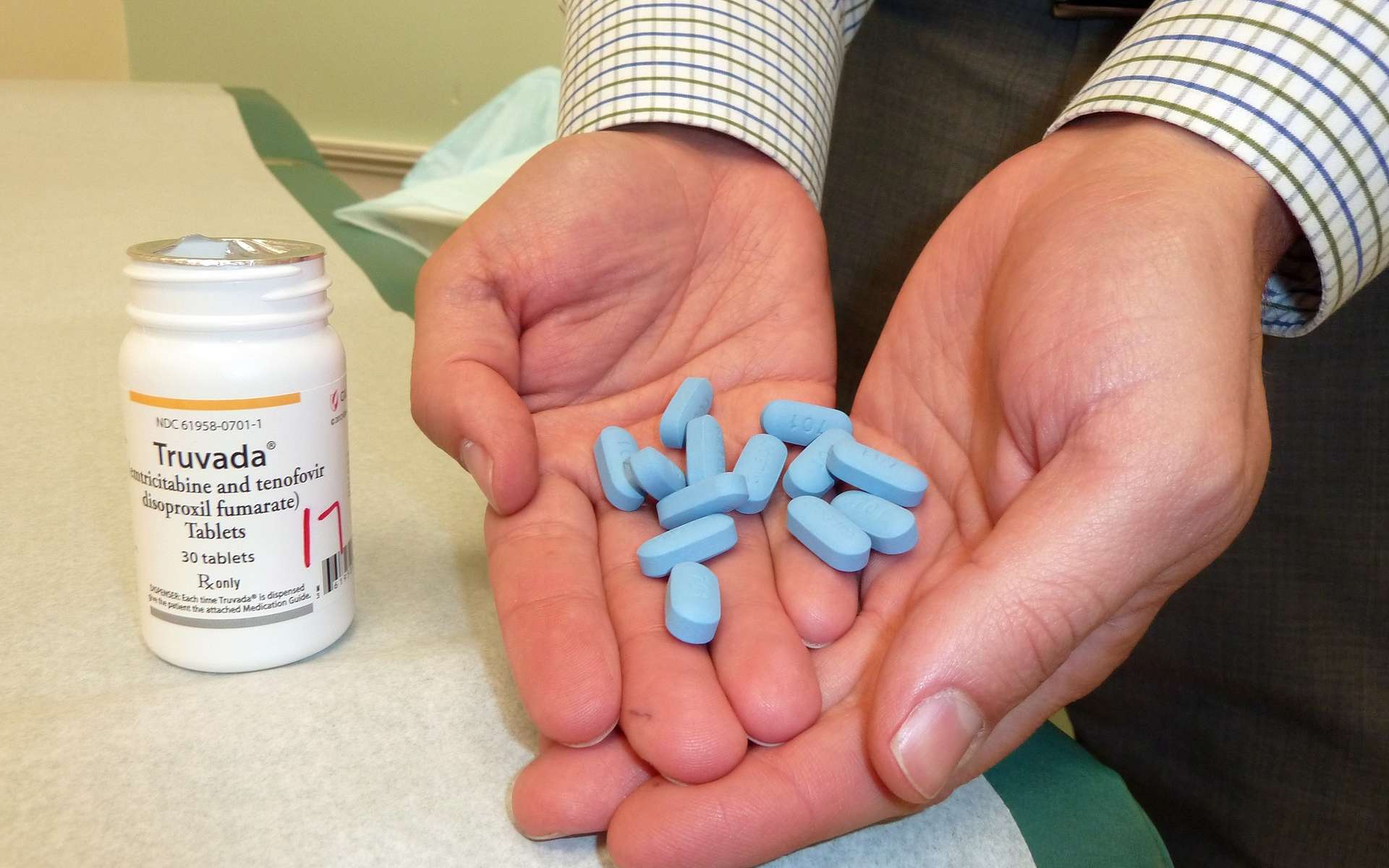 Le Truvada, commercialisé par le laboratoire américain Gilead, contient une combinaison d'antirétroviraux. © AFP Photo, Kerry Sheridan