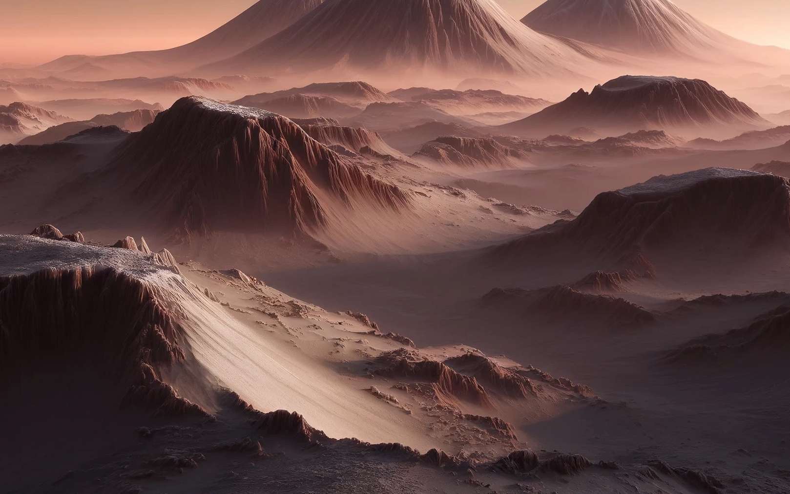 Découverte d'une présence « impossible » de givre sur des montagnes de Mars !