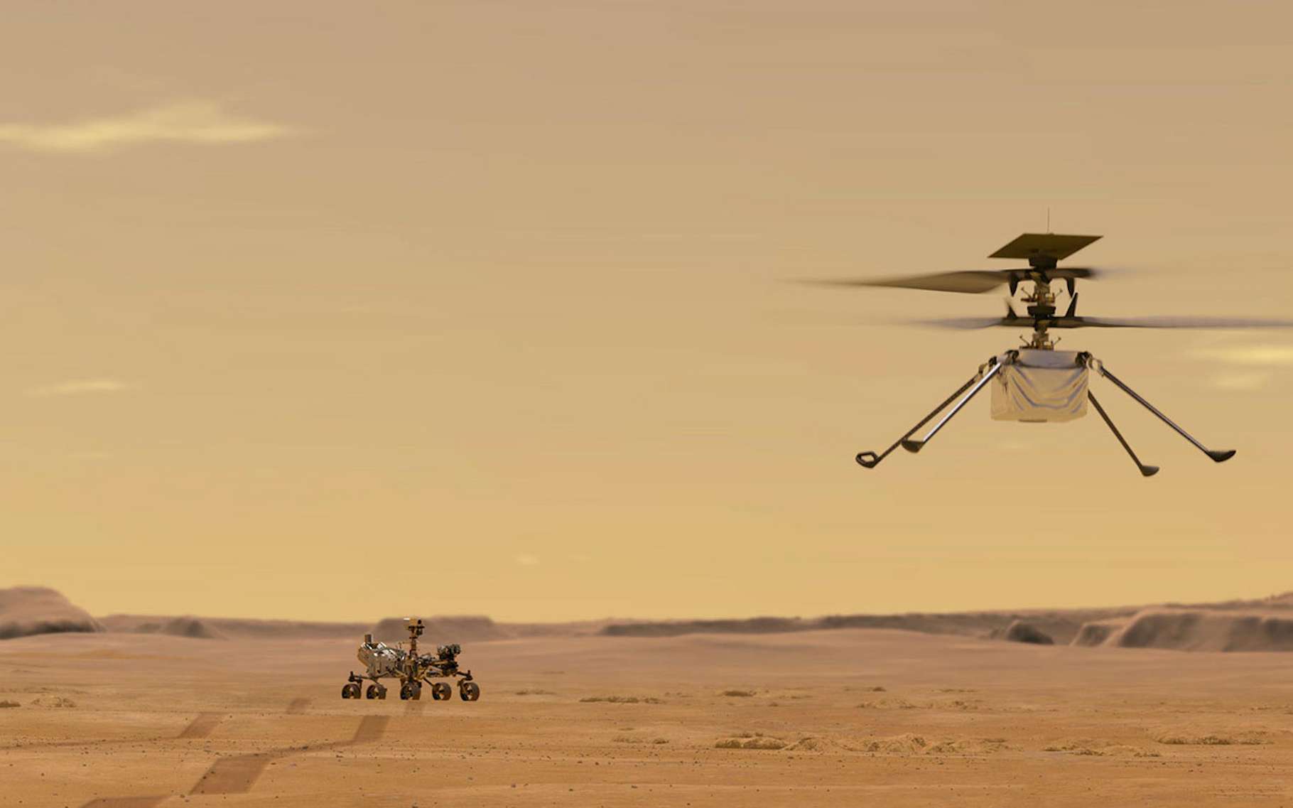 Les images du vol record d'Ingenuity dans le ciel de Mars