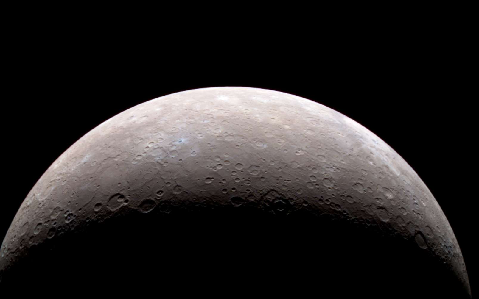 Une vue de la surface de Mercure prise par la sonde Messenger. © Nasa, Johns Hopkins University Applied Physics Laboratory, Carnegie Institution of Washington