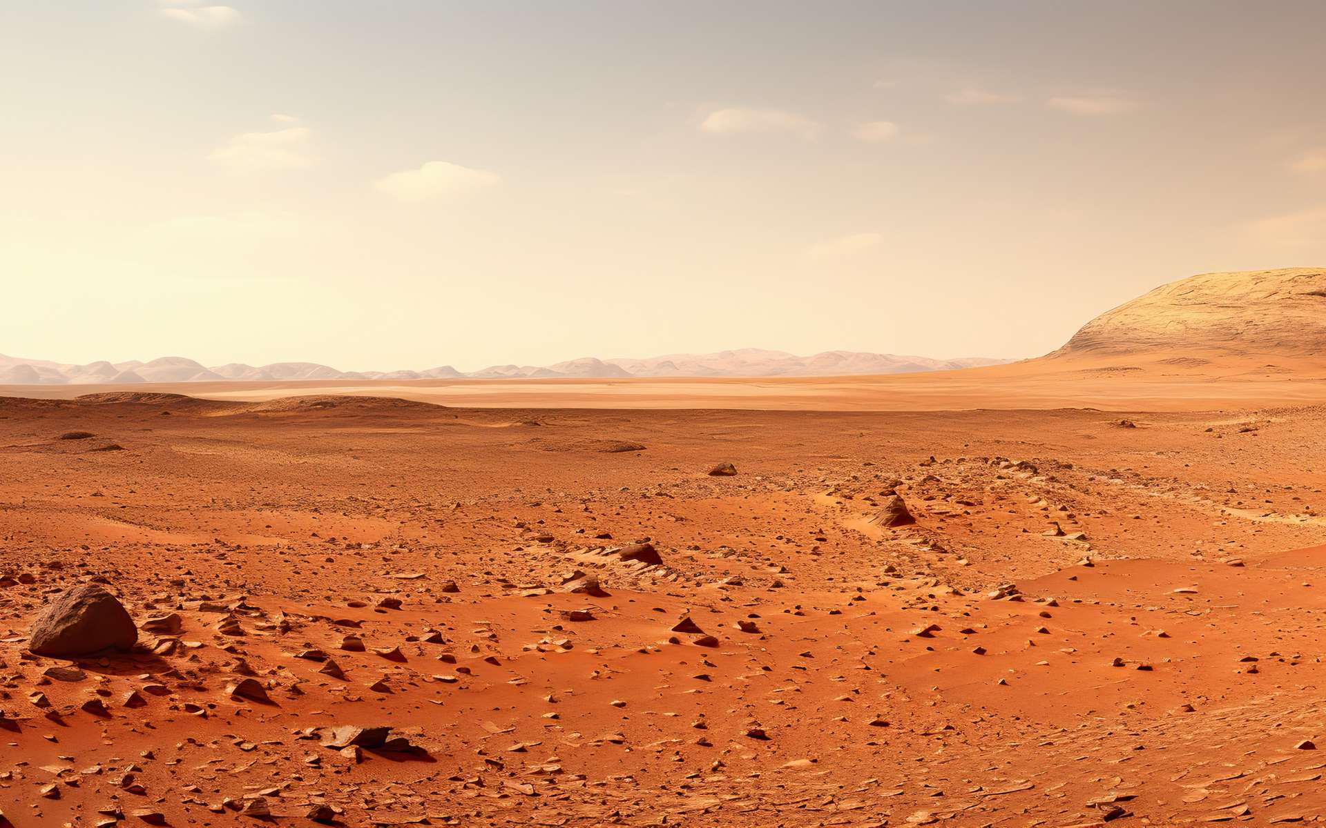 Mars : un rover détecte d'étranges motifs polygonaux enfouis dans le sol