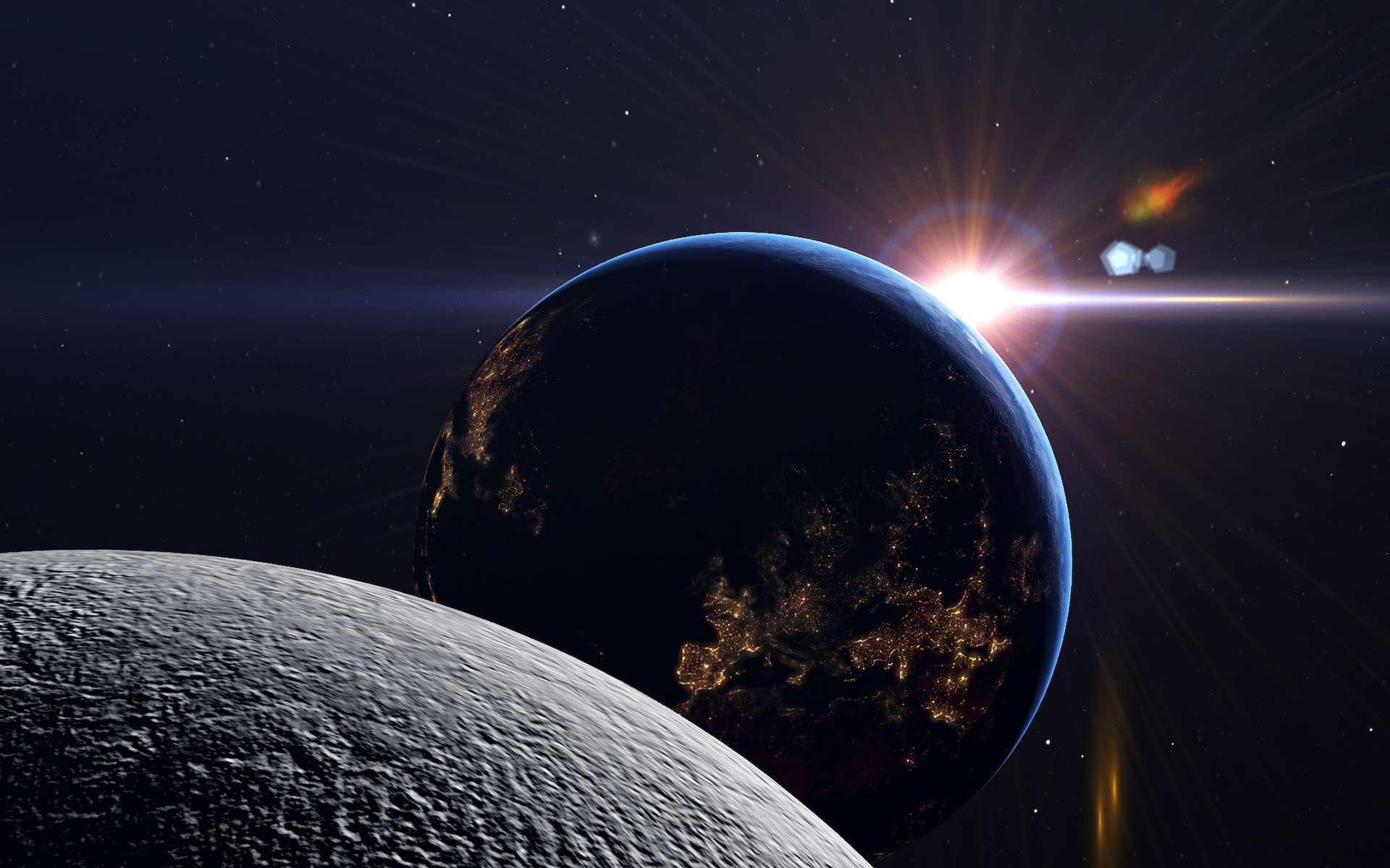 Des chercheurs pensent apporter la preuve la Lune et le Soleil exercent une influence gravitationnelle sur les organismes évoluant sur Terre. © Studio-FI, Adobe Stock