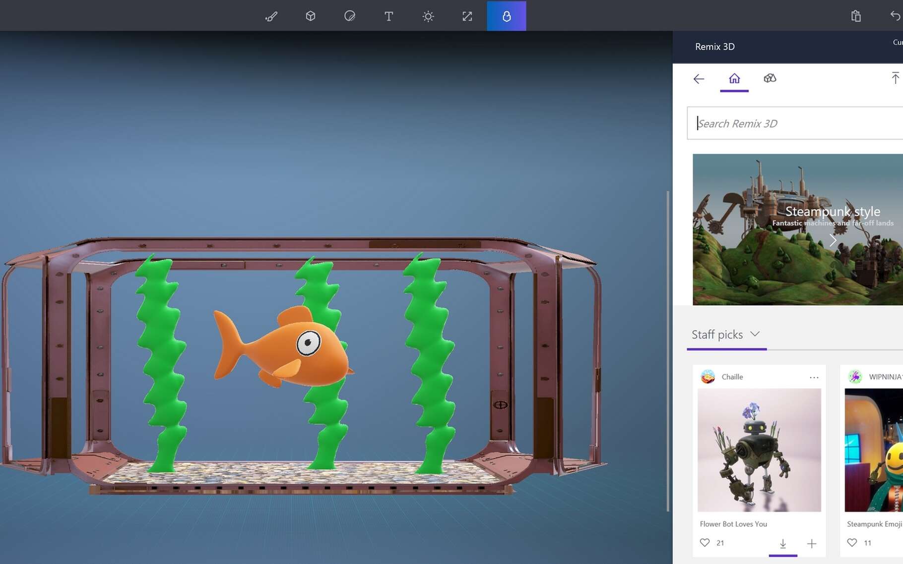 Created 10. Окно для паинт 3д. Как сделать рыбу в приложении Paint 3d.