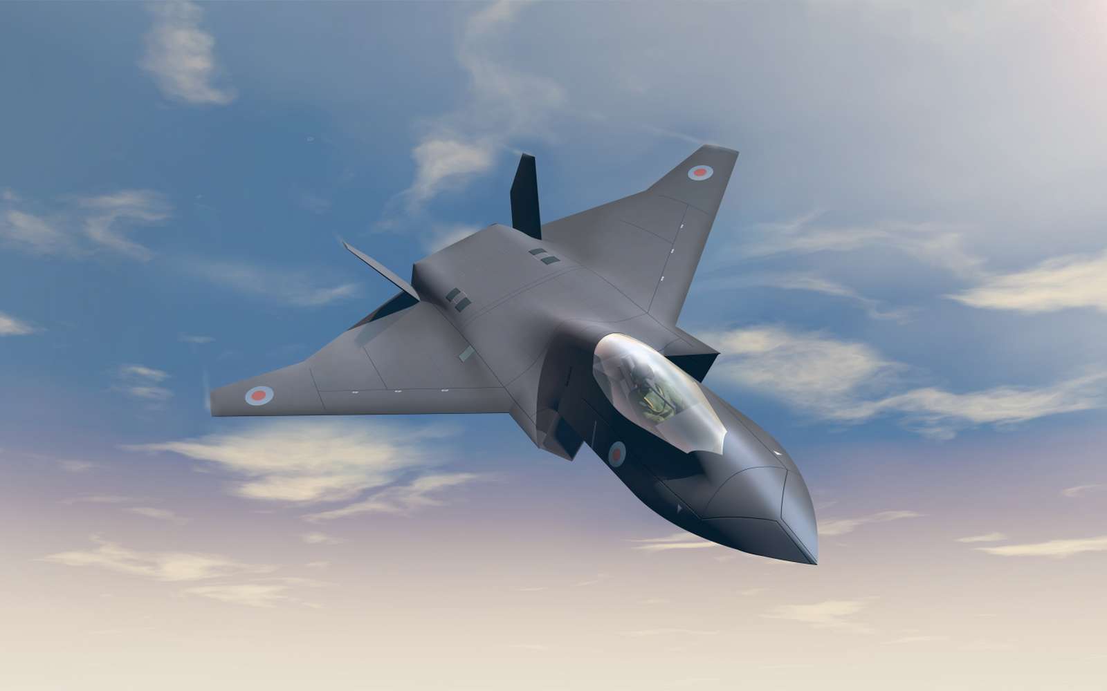Image virtuelle du démonstrateur Tempest, le futur avion de sixième génération. © BAE Systems