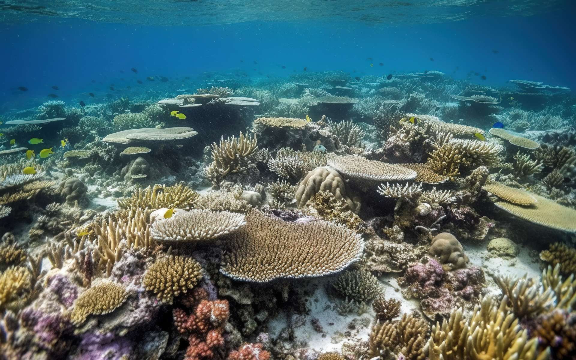 Blanchissement du corail : la moitié de la surface de l'océan est classée en niveau d'alerte 5/5 !