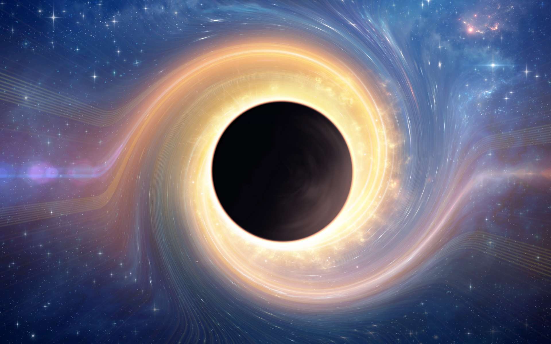 Ce trou noir errant avec une trainée d'étoiles est en réalité une galaxie plate !