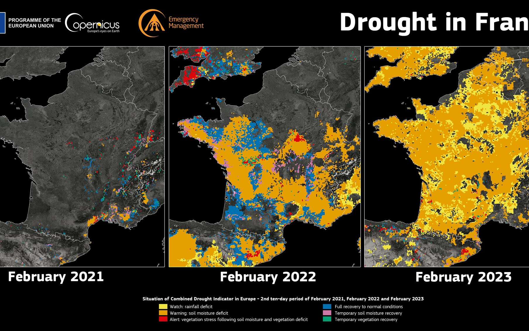 Inquiétant : la sécheresse des sols en février s'est généralisée à toute la France en 3 ans !