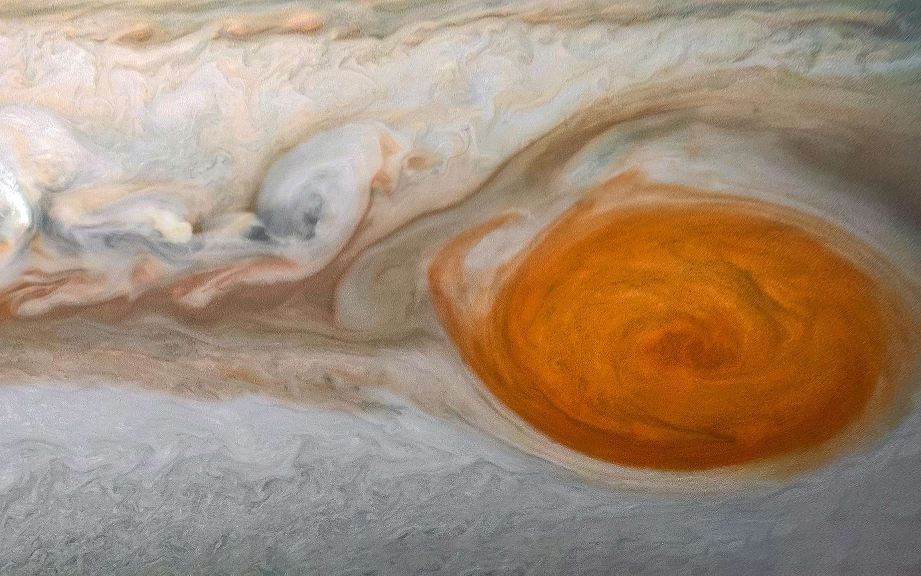 Les vents s'accélèrent sur les bords de la Grande Tache rouge de Jupiter