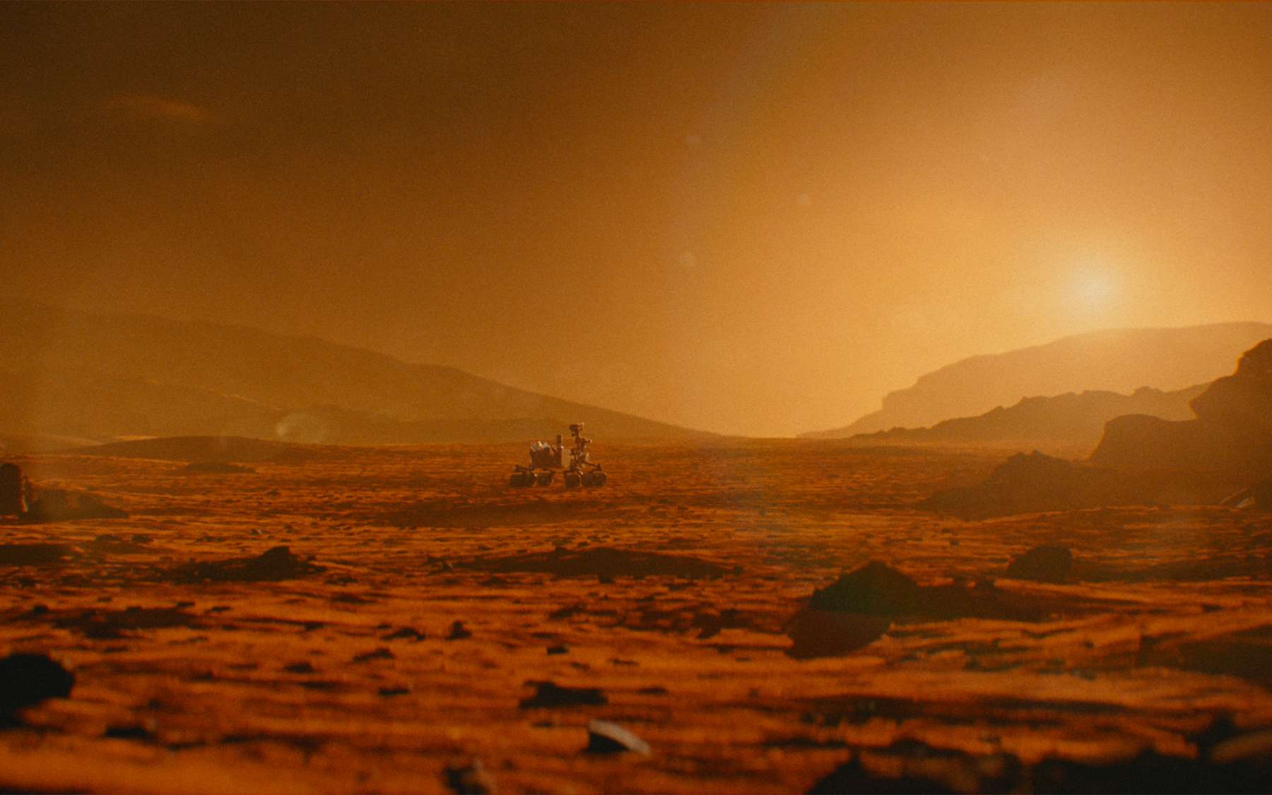 Le rover Curiosity de la Nasa parcoure le cratère Gale et ses environs depuis 10 ans. © Husqvarna, Nasa