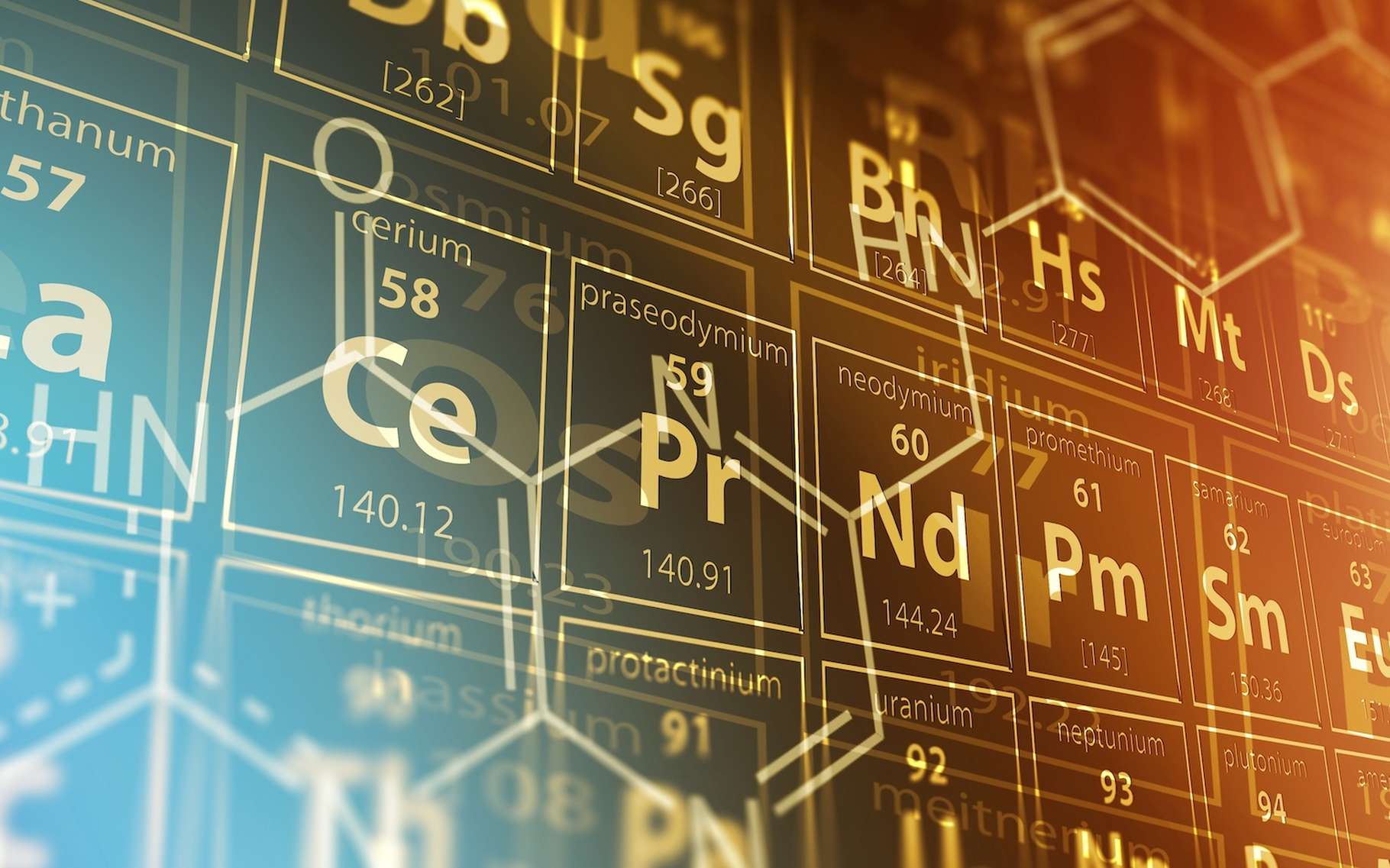 Des chimistes russes proposent une version revisitée du tableau périodique des éléments de Mendeleev. Une version qu’ils veulent plus utile aux sciences des matériaux. © Tomasz Zajda, Adobe Stock