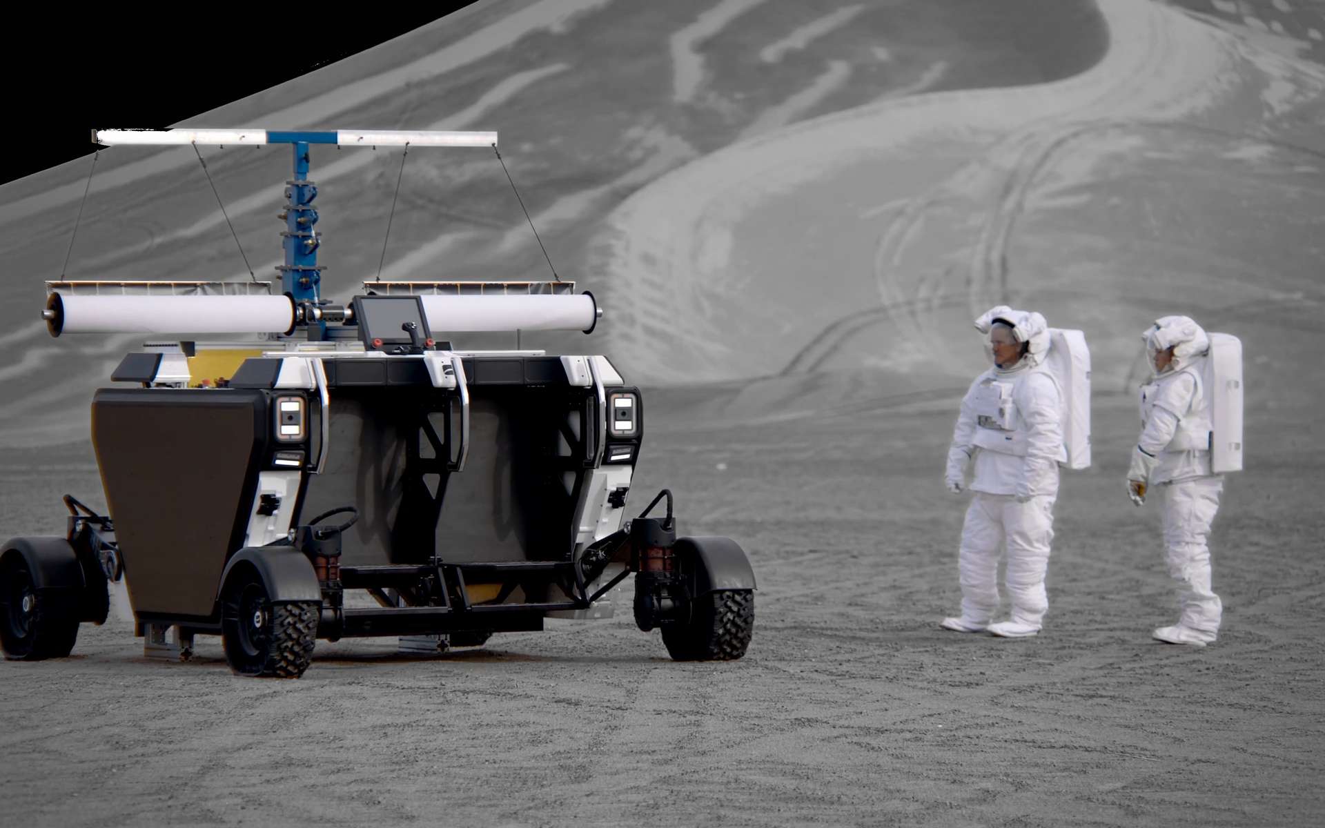 Voici Flex (Flexible Logistics and Exploration), le futur rover lunaire de la start-up Astrolab. Futur choisi par la Nasa ? © Astrolab