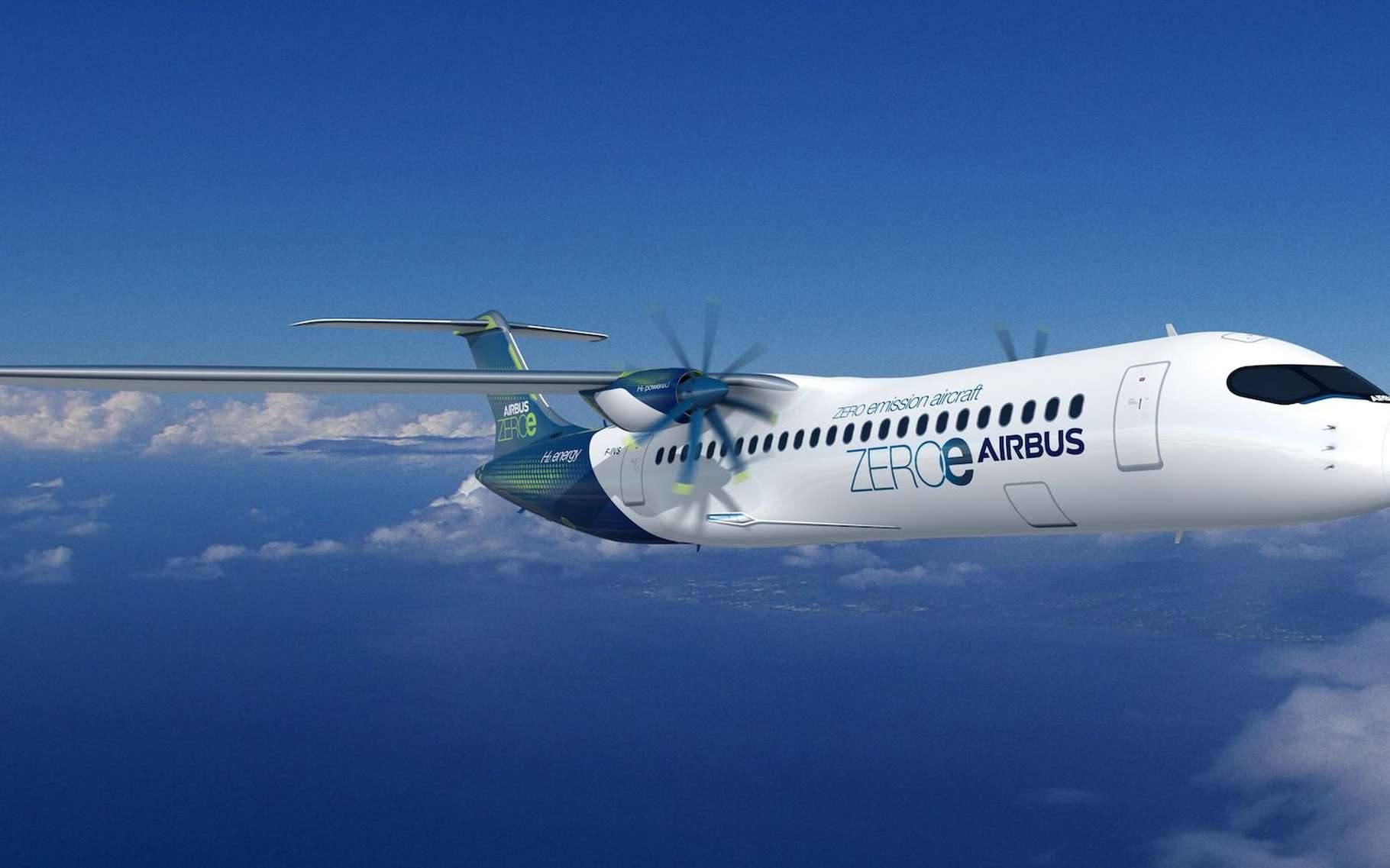 Airbus a annoncé sa volonté de mettre en service un avion commercial à hydrogène zéro émission dès 2035. © Airbus 2020, All rights reserved, IIVS