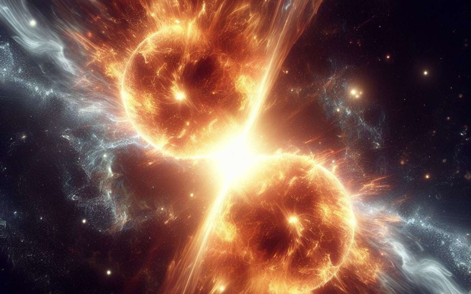 Une nébuleuse a été créée par une collision d'étoiles