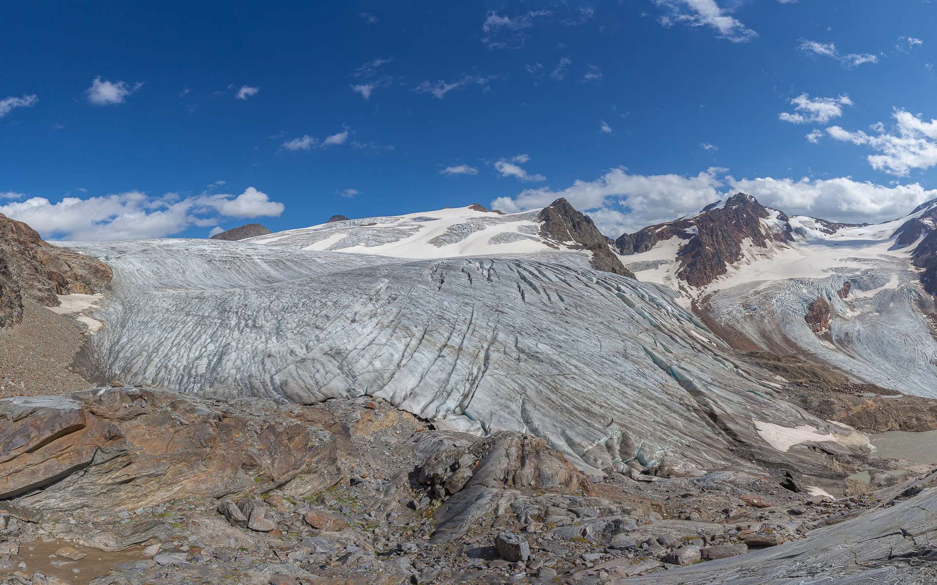 Des images saisissantes du recul accéléré depuis 3 ans d’un grand glacier des Alpes
