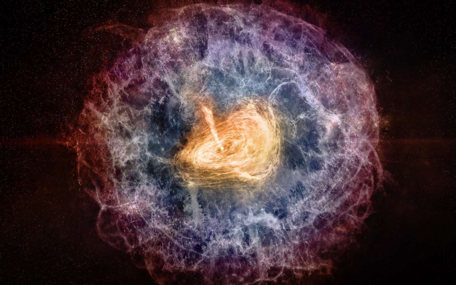 Des chercheurs pensent avoir découvert l’un des pulsars les plus jeunes et les plus puissants jamais découverts. © Melissa Weiss, NRAO/AUI/NSF